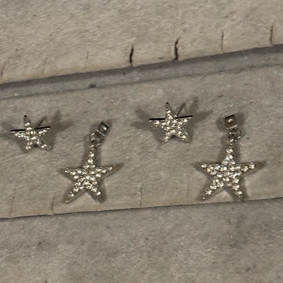 Star Rhinestone Dangle Earrings - Picture 8 of 9